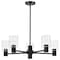 Nuvo Clarksville - 28 Inch 5 Light Chandelier - Matte Black with Clear Glass 60/8066 - alternate 1